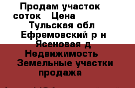 Продам участок 15 соток › Цена ­ 350 000 - Тульская обл., Ефремовский р-н, Ясеновая д. Недвижимость » Земельные участки продажа   